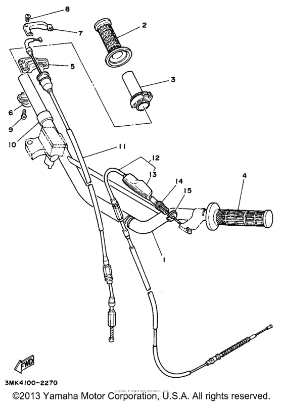 Steering handle - cable