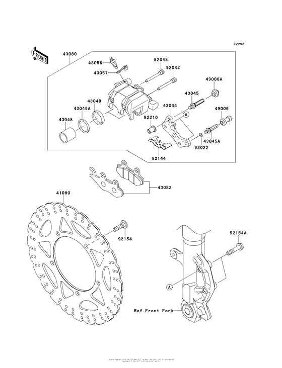 EX300 Передний тормоз
