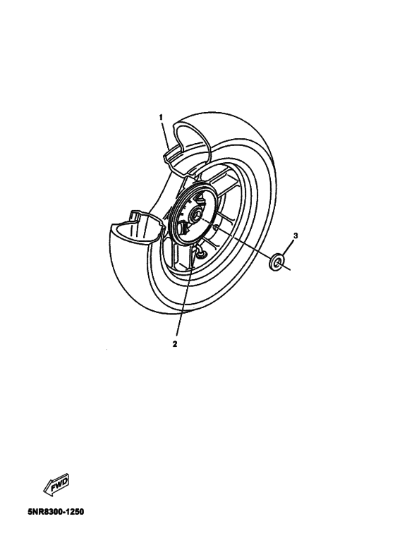 YP125E Rear wheel complete assy