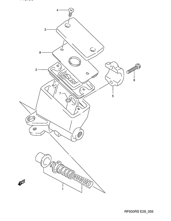 RF600 Передний тормозной цилиндр