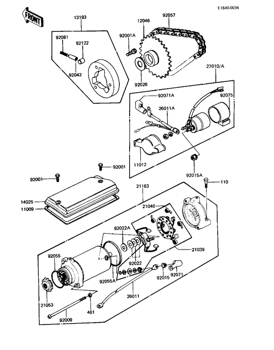 Starter motor/starter clutch