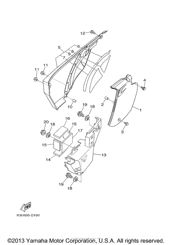 TTR230W Боковые обтекатели