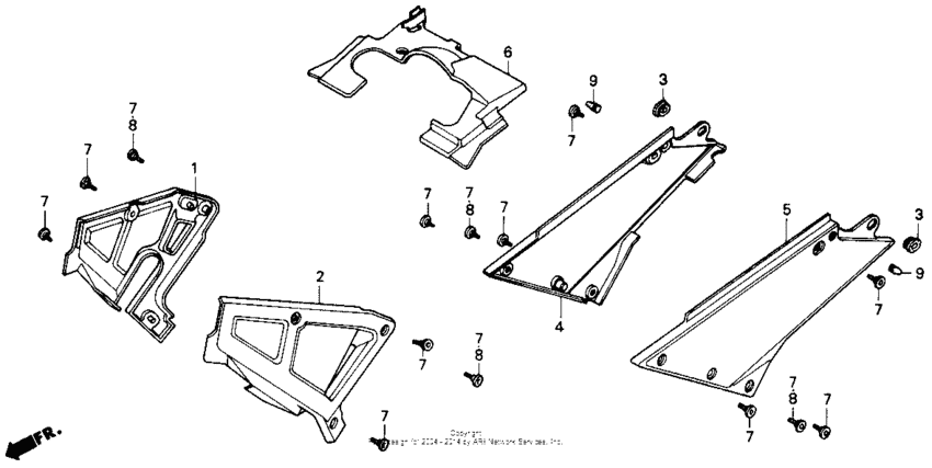 CB400F Боковые обтекатели