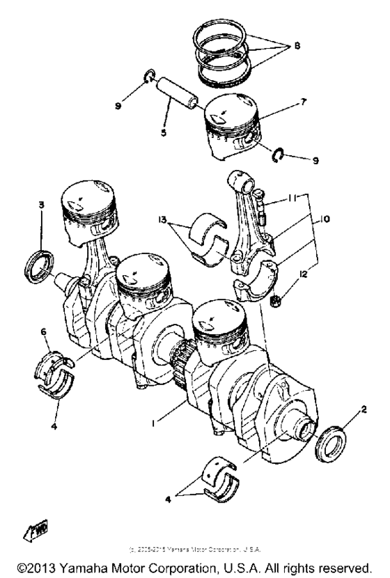 XS1100SG Crank piston