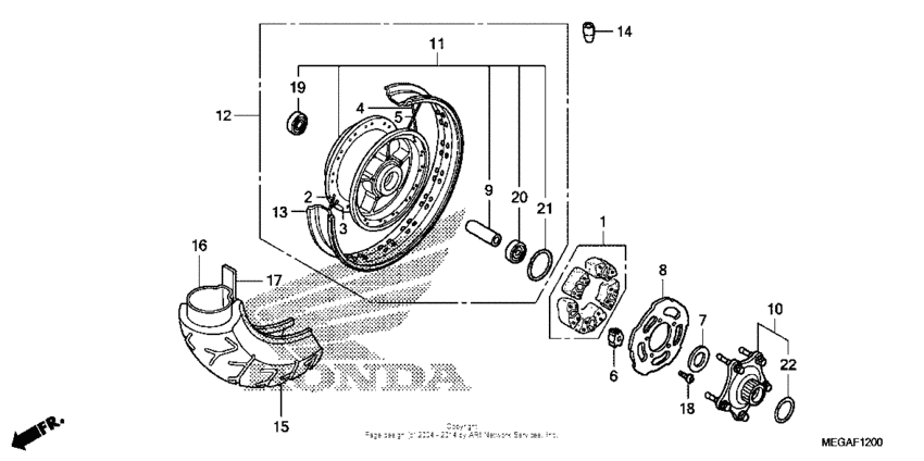 VT750C Переднее колесо