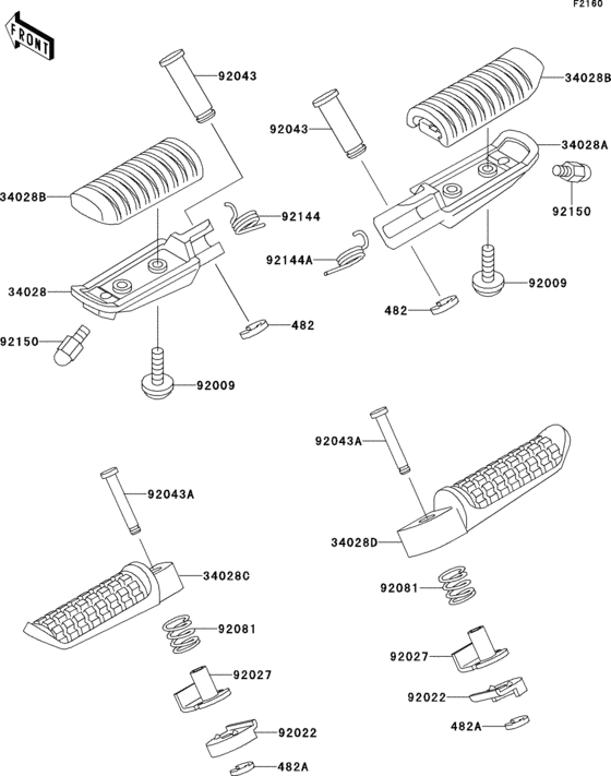 ZR750 Подножки