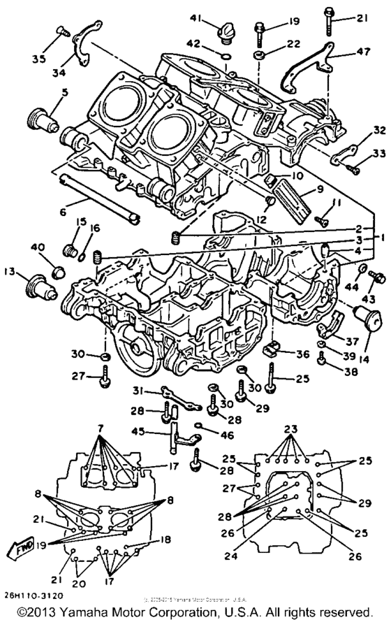 Crankcase cylinder