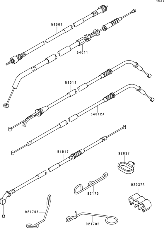 ZX600 Тросы управления