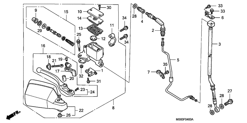 Fr. brake master cylinder