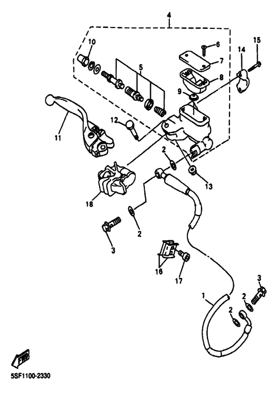  Передний тормозной цилиндр