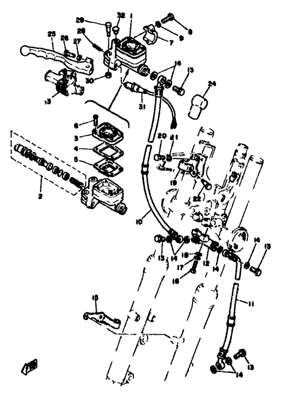 Front master cylinder.