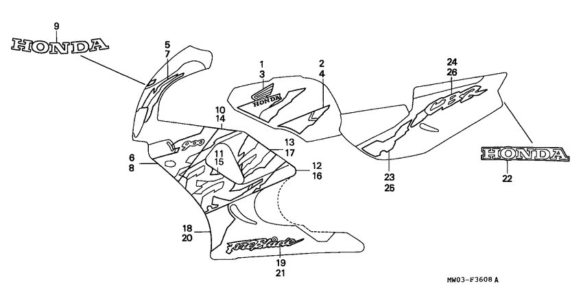 CBR900RR Stripe / mark
