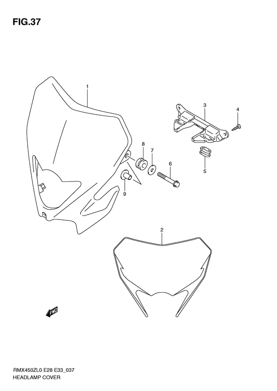 Headlamp cover  front fender