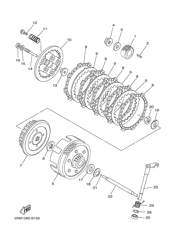 XT125R Сцепление