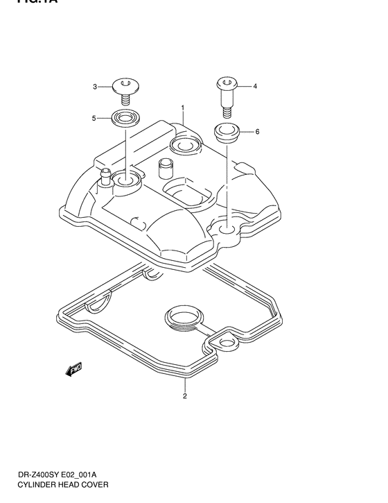 DR-Z400 Крышка головки цилиндров