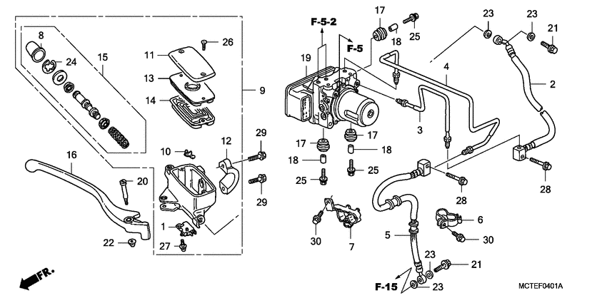 Fr. brake master cylinder