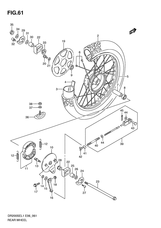 Rear wheel complete assy