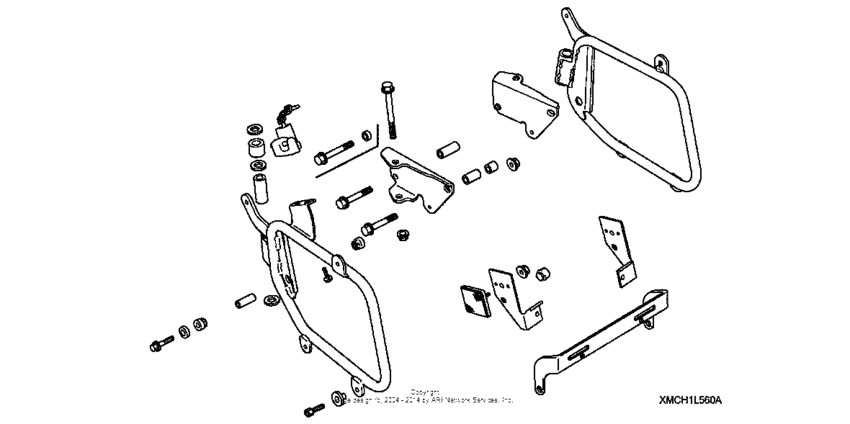 VTX1800C Saddlebag, mount brackets
