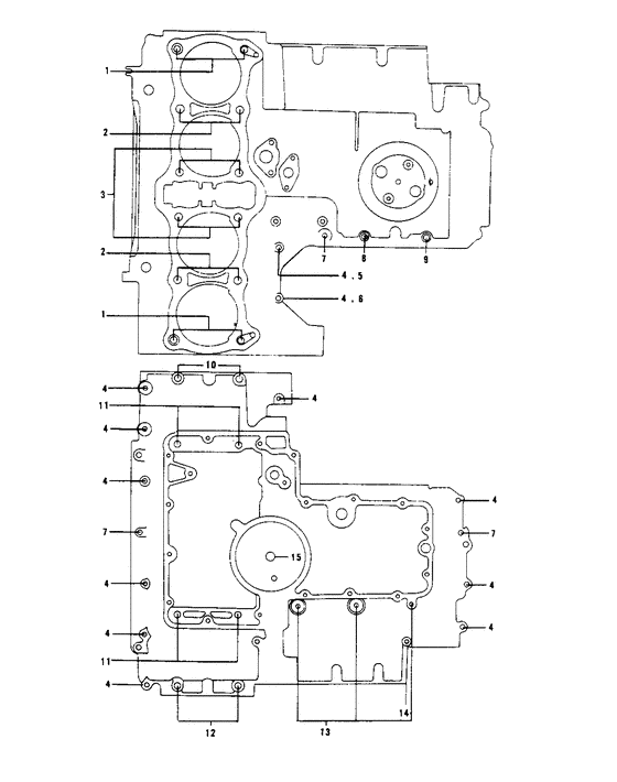 KZ1000 Crankcase bolt & stud pattern
