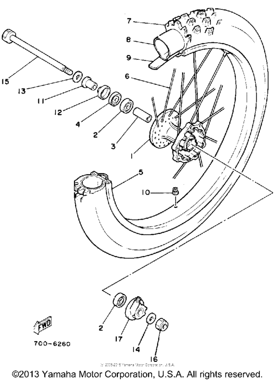 TT225S Переднее колесо