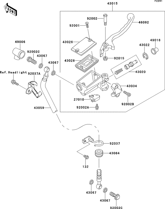 Front master cylinder(el250-e1)