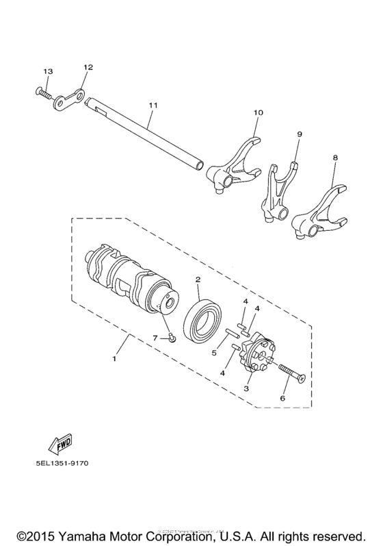 XVS1100AMC Копирный вал