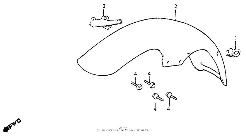 CB750SC Переднее крыло