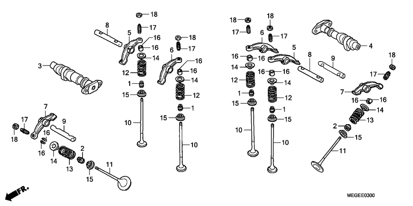 VT750CA Camshaft assy