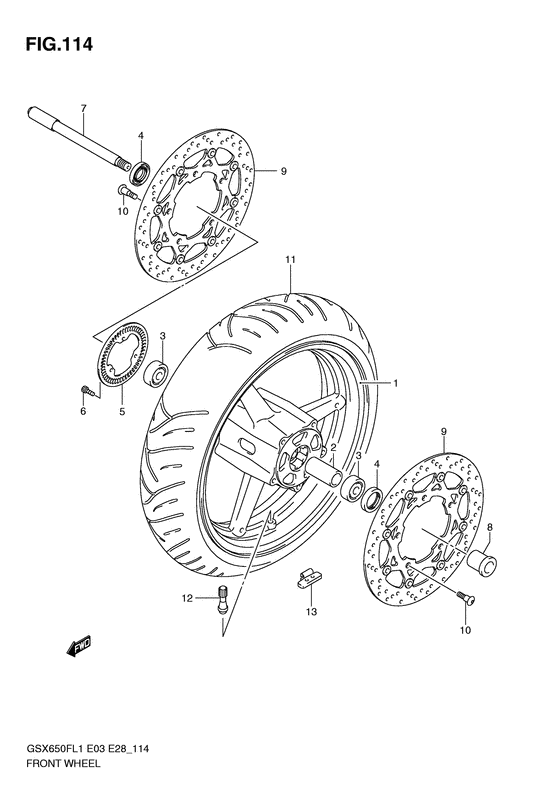 GSX650F (ABS) Transom + tube