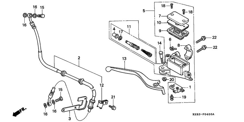 CA125 Fr. brake master cylinder