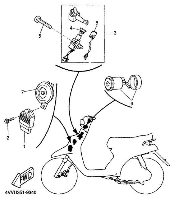 Handle switch. lever