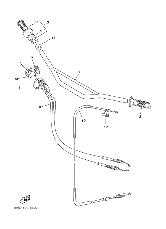 Steering handle. cable
