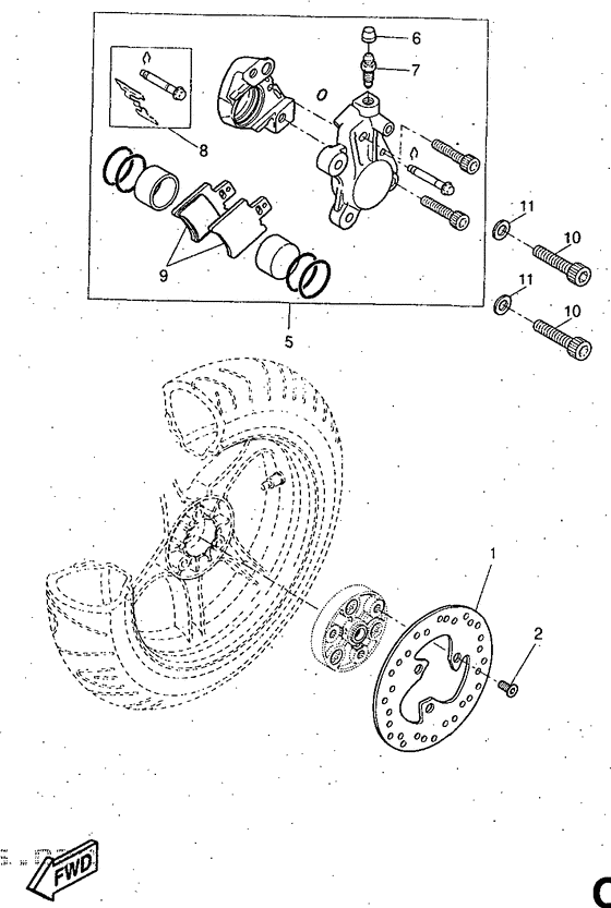 YQ50 Задний суппорт