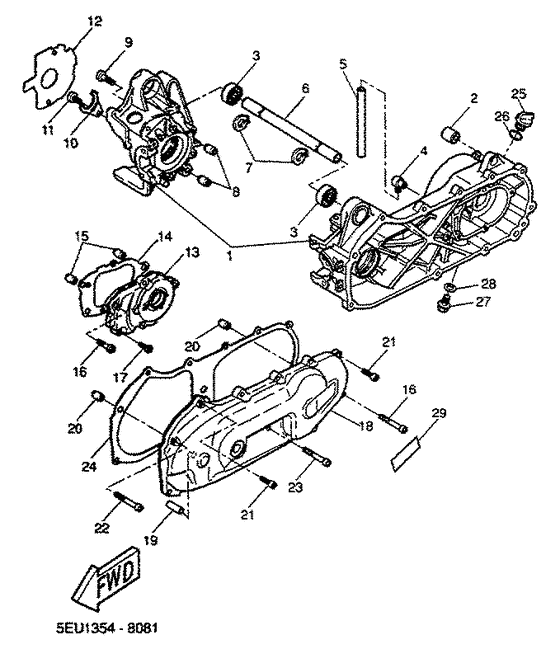 YH50 Картер двигателя