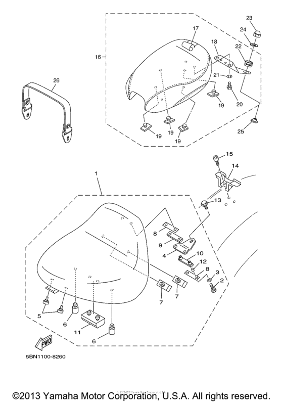 XVS650A Сиденье