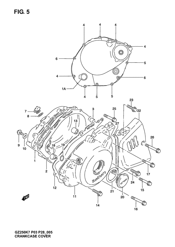 Crankcase cover ass`y  (v