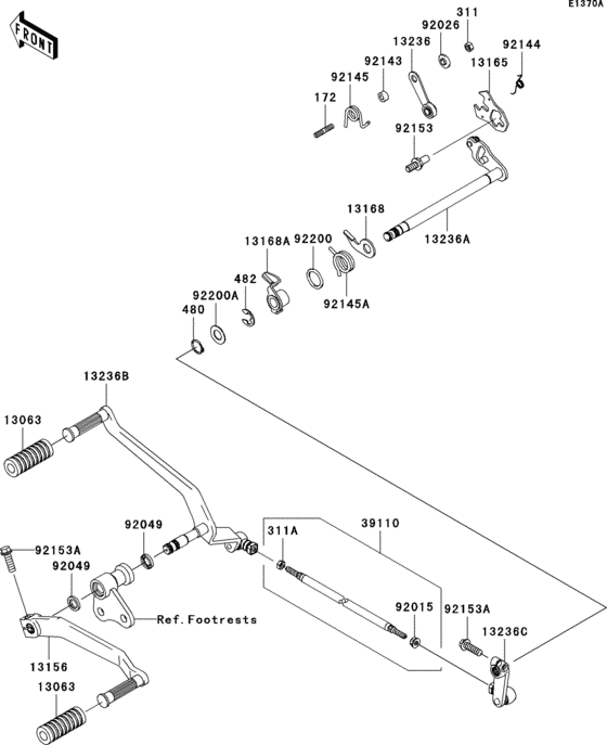 Gear change mechanism(a2h)