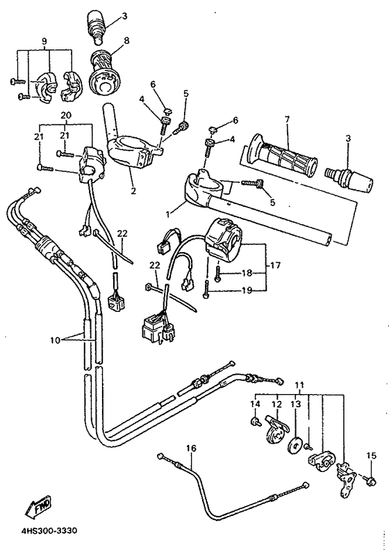 Steering handle. cable