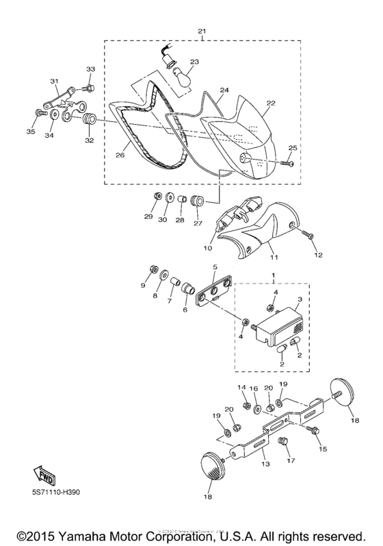XVS950A Фонарь