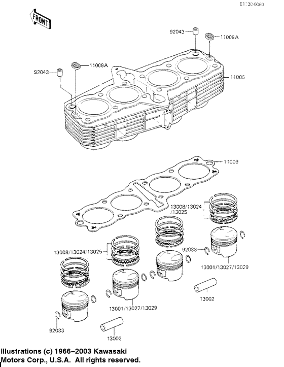 Cylinder/pistons