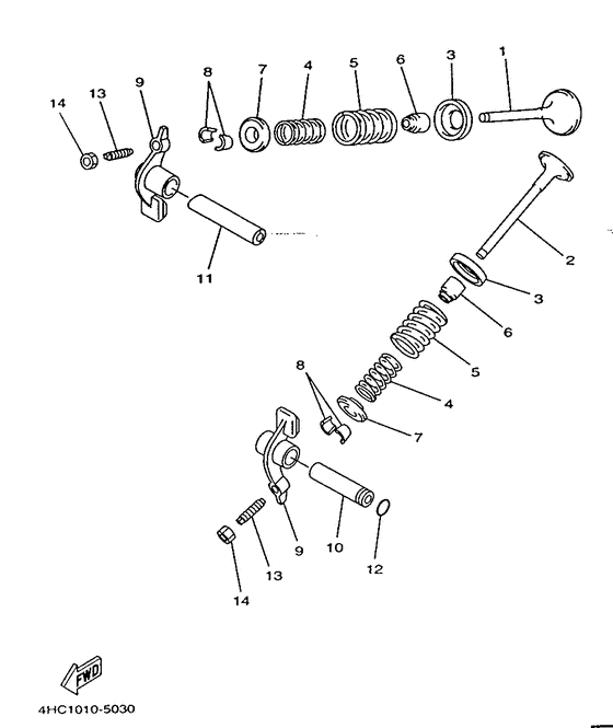 YP250D Клапана