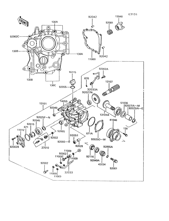 Front bevel gear(1/2)