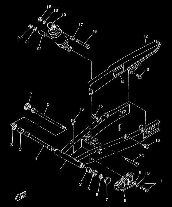 - bras arriere. suspension