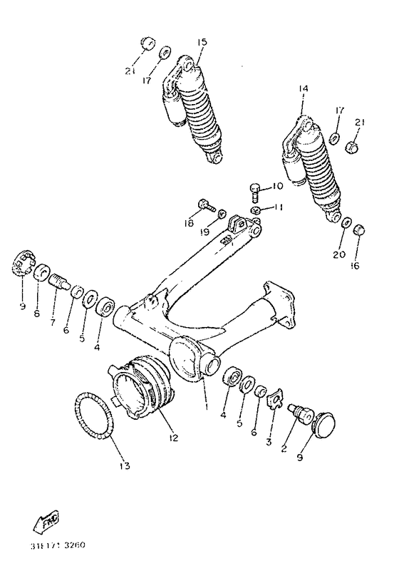 Rear arm. suspension