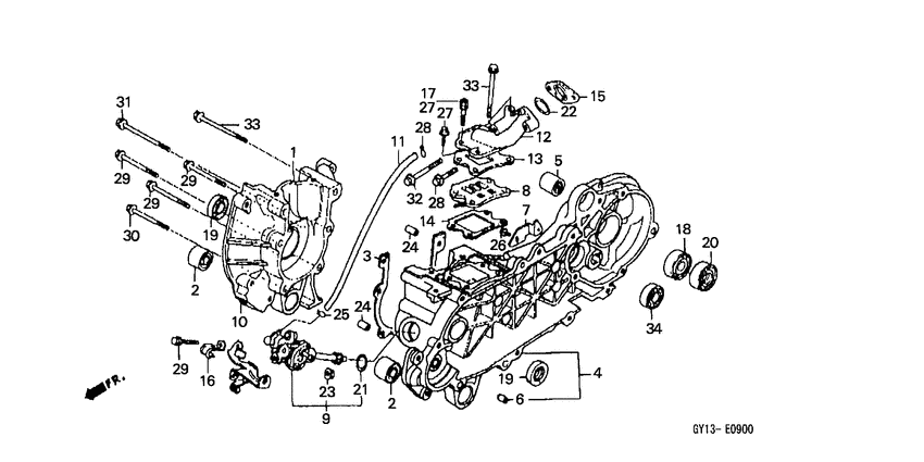 Crankcase/oil pump