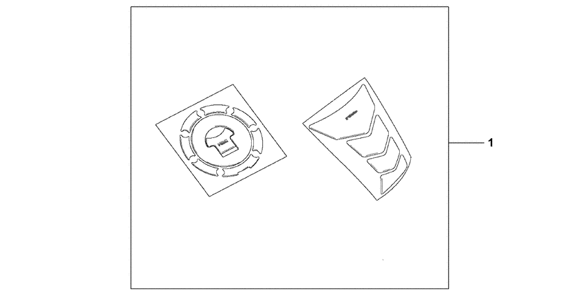 CB600F Tankpad  /  fuel lid cover