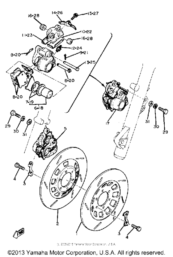 Front brake-caliper