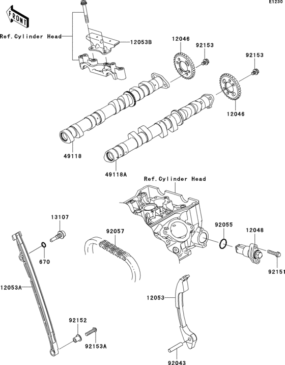 ZX600 Распред вал