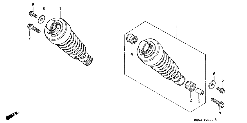 VF750CD Rear cushion