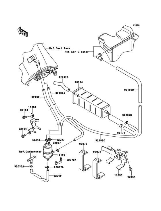 KL650 Топливная система